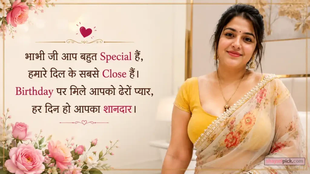 Cute & Lovely Birthday Shayari for Bhabhi
